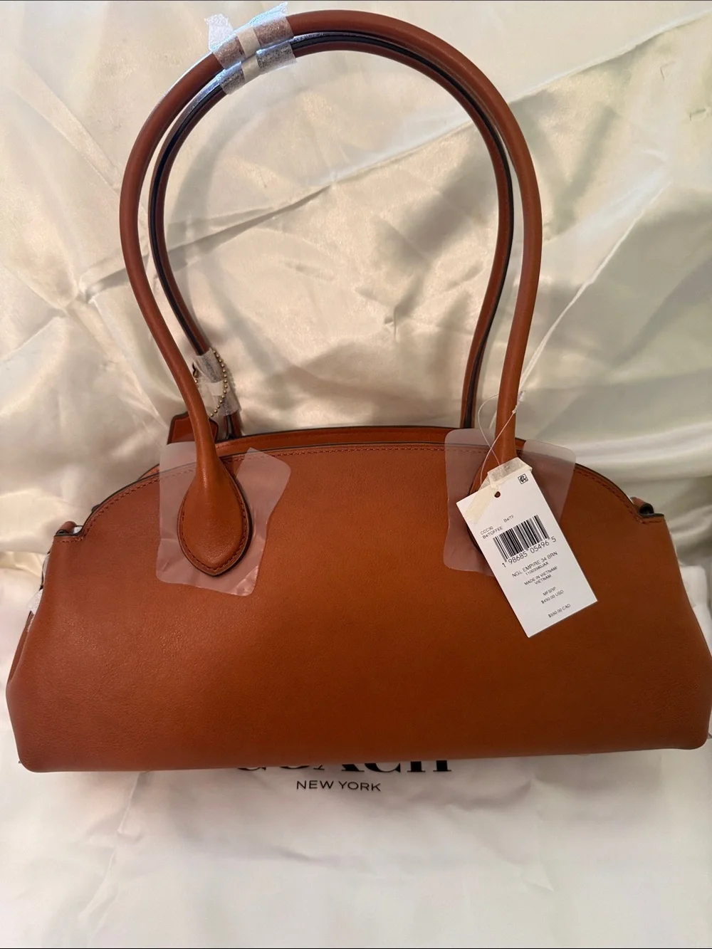 🧡Coach NWT Empire 34 Leather Shoulder Bag in Burnished Toffee